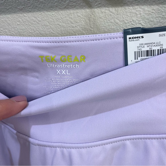 Tek Gear Women's UltrastretchSkort Size XXL Skirt Lined Stretch Workout Athletic - Picture 3 of 7